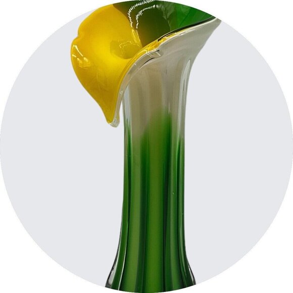 Jack In The Pulpit Calla Lily Vase 11.5 Inches Tall By Pier 1 Imports Vintage - Picture 3 of 16